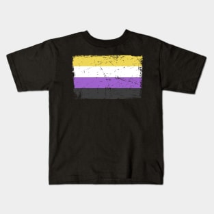 Non-Binary Pride Flag | Gender Identity Genderqueer Kids T-Shirt